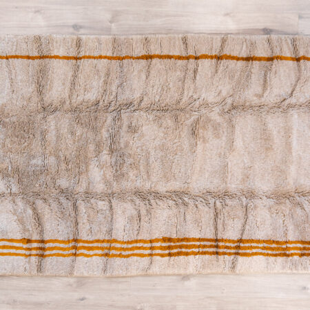 Idée décoration tapis en laine artisanal Marmoucha orange et sable