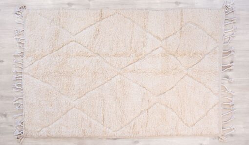 Tapis en laine artisanal Marmoucha sable