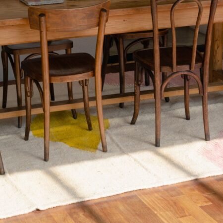 Tapis pour salle à manger en laine îles colorées