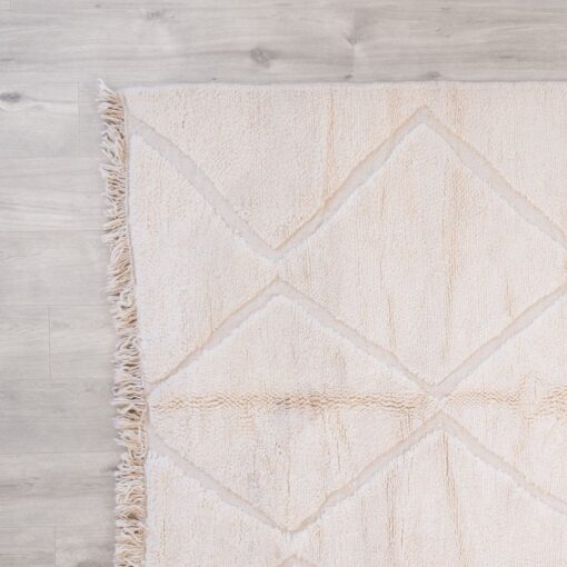 Tapis en laine salon blanc