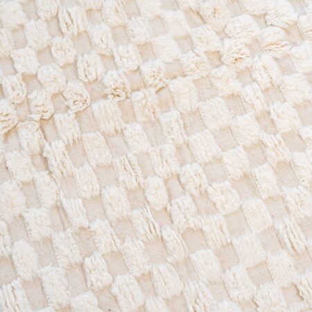 Marmoucha tapis laine damier artisanal