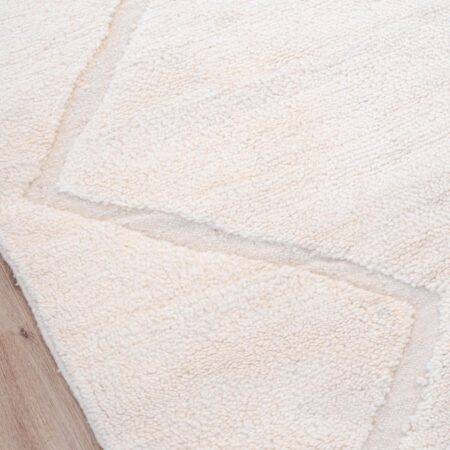 Tapis en laine salon blanc