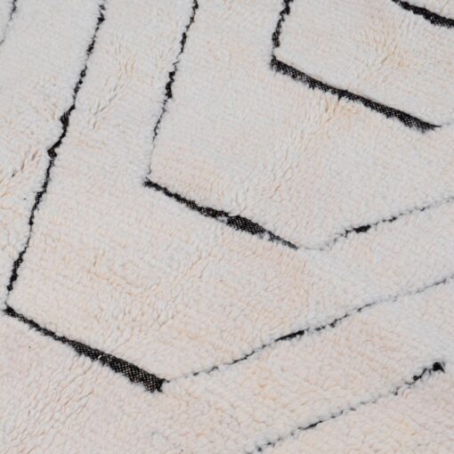Tapis décoratif noir et blanc Marmoucha