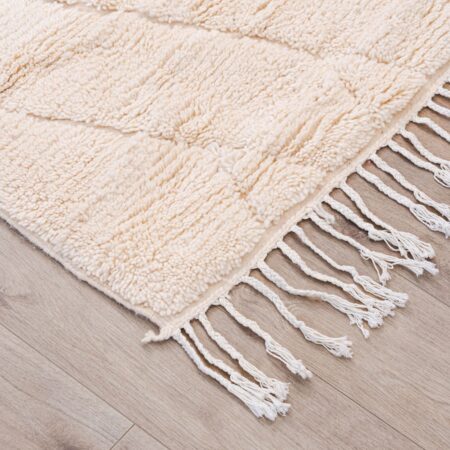 Tapis en laine naturelle sable pour salon Marmoucha