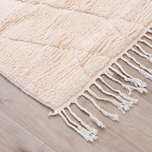 Tapis en laine naturelle sable pour salon Marmoucha