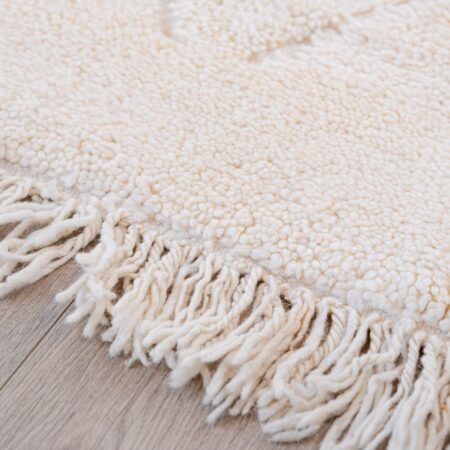Tapis poils longs Marmoucha blanc