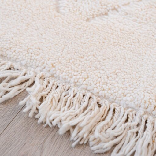 Tapis poils longs Marmoucha blanc