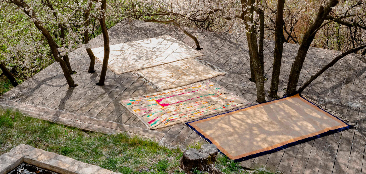Tapis en laine artisanal Marmoucha